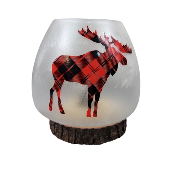 Scentsy Northern Plaid Full Size Warmer Moose Authentic USED - Picture 1 of 11